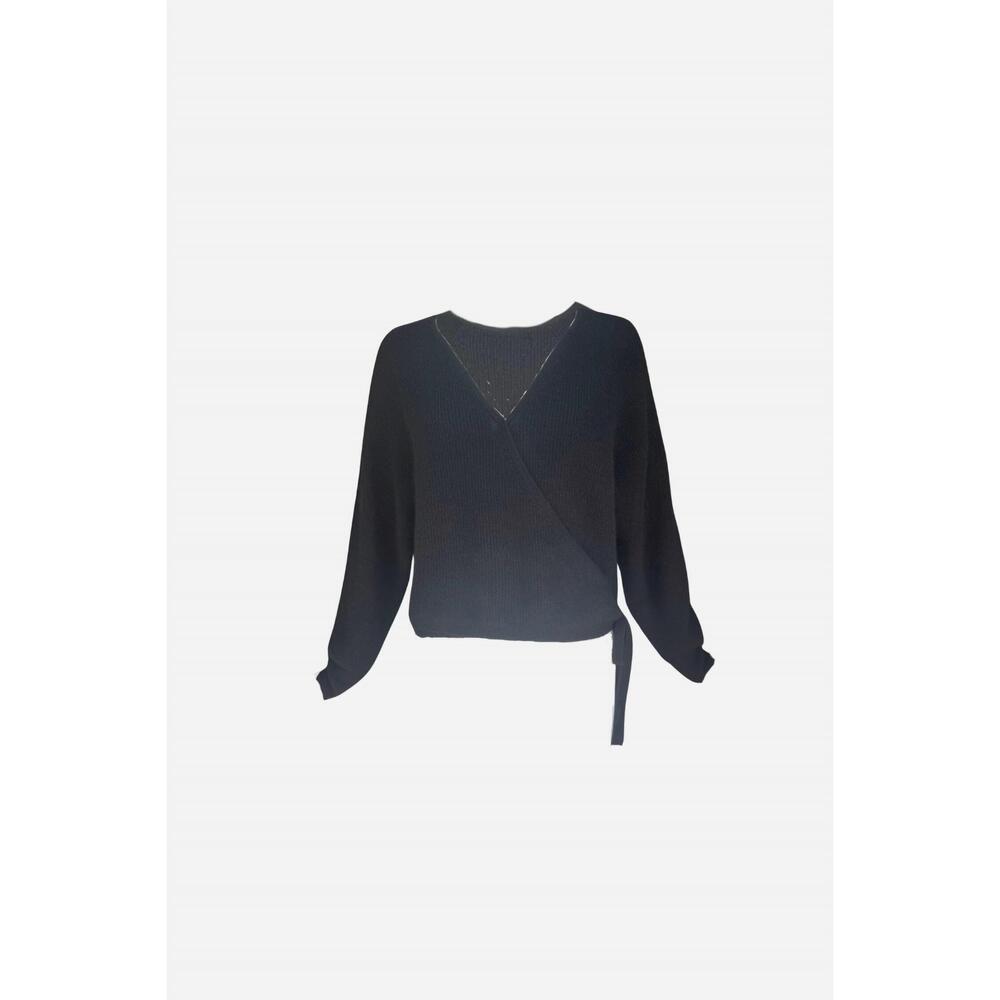 NEW COLORUSH women's kali ballet wrap sweater in black